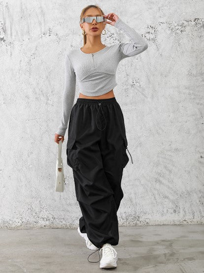 Damen Cargo-Hose im urbanen Utility-Stil mit seitlichen Taschen Stalluxe