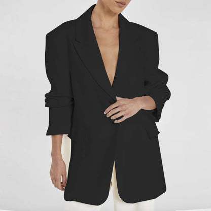 Damen Oversized Blazer mit Knopfdetails Stalluxe