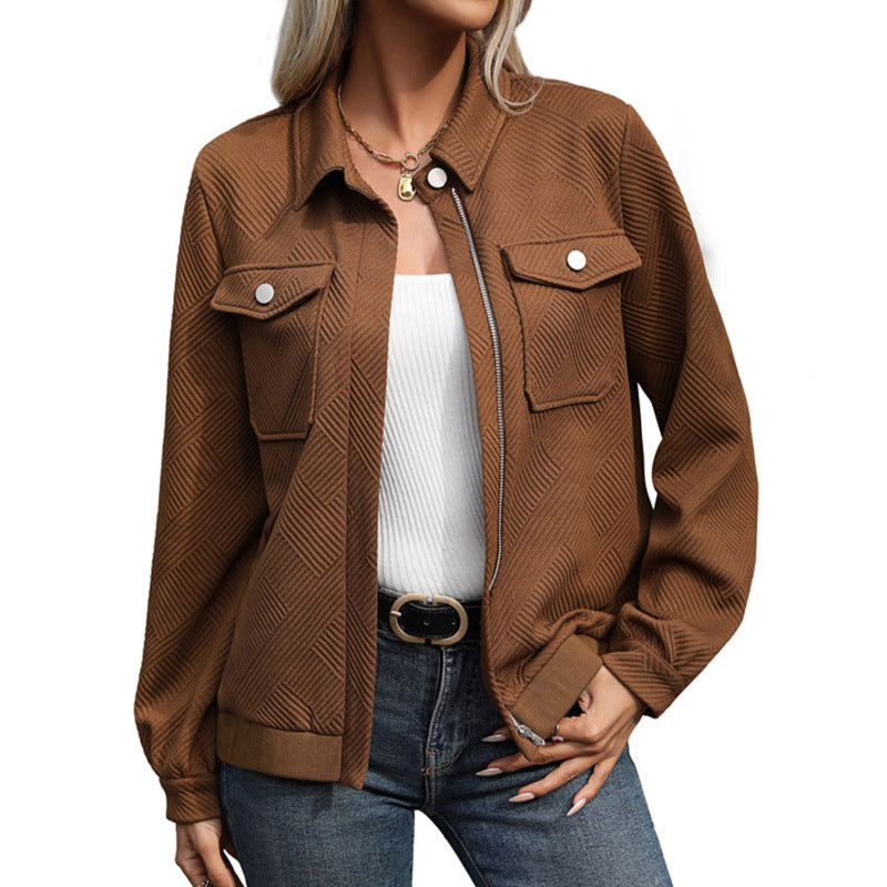 Damen Utility-Jacke mit strukturierter Oberfläche und praktischen Taschen Stalluxe