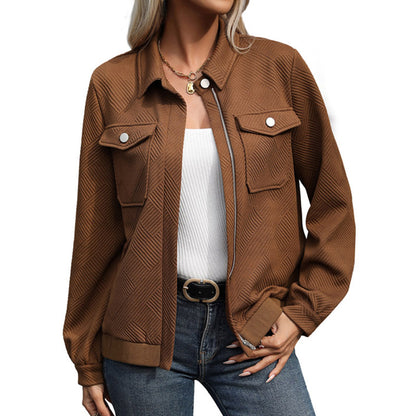 Damen Utility-Jacke mit strukturierter Oberfläche und praktischen Taschen Stalluxe