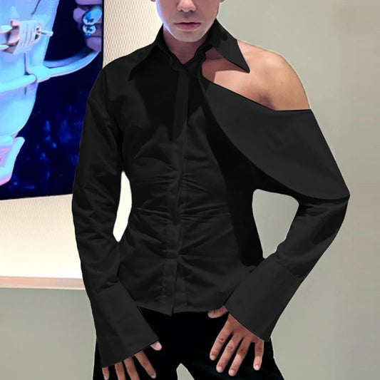 Damen Modische Bluse mit asymmetrischem Kragen und hochwertiger Verarbeitung Stalluxe