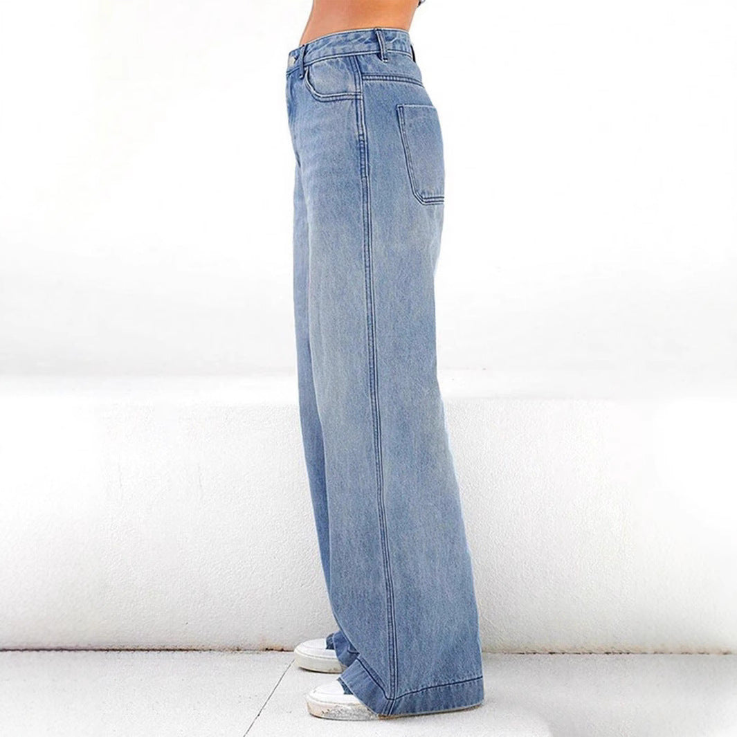 Damen Weit geschnittene Jeanshose im Vintage-Stil Stalluxe