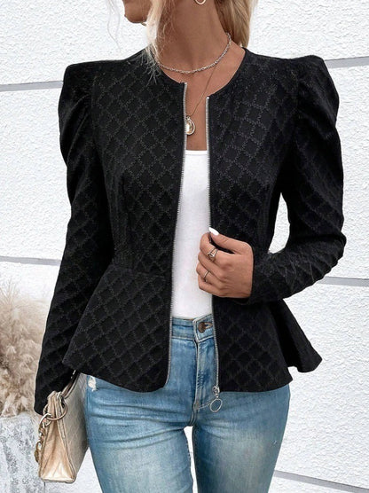 Damen modischer Blazer mit Puffärmeln Stalluxe