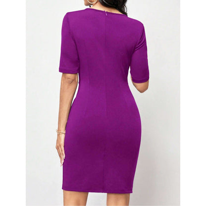 Damen Bodycon Kleid mit elegantem Wickel-Design Stalluxe