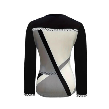 Damen stylisches Oberteil mit Reißverschluss und dekorativem Gürtel Stalluxe
