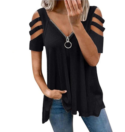 Damen Strickpullover mit modischen Cut-Out-Ärmeln Stalluxe