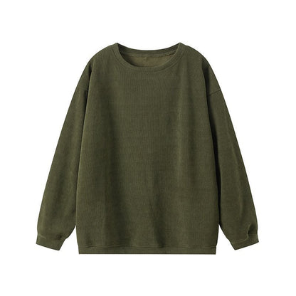 Damen Lässiges Sweatshirt mit Rippstruktur und weitem Schnitt Stalluxe