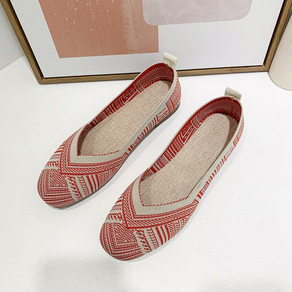 Damen bequeme Textil-Ballerinas mit luftiger Schnittführung und ergonomischem Fußbett Stalluxe