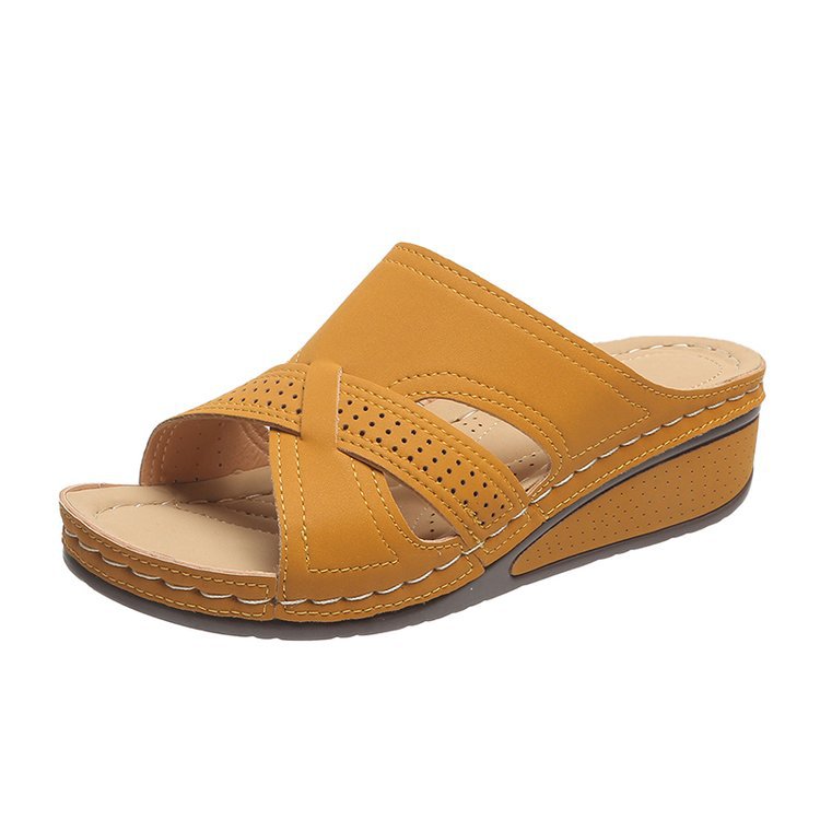 Damen Wedgesandalen mit atmungsaktivem Obermaterial und anatomischem Fußbett Stalluxe