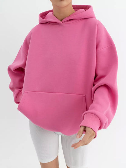 Damen Oversized Hoodie mit praktischem Kangaroo-Taschen-Design Stalluxe