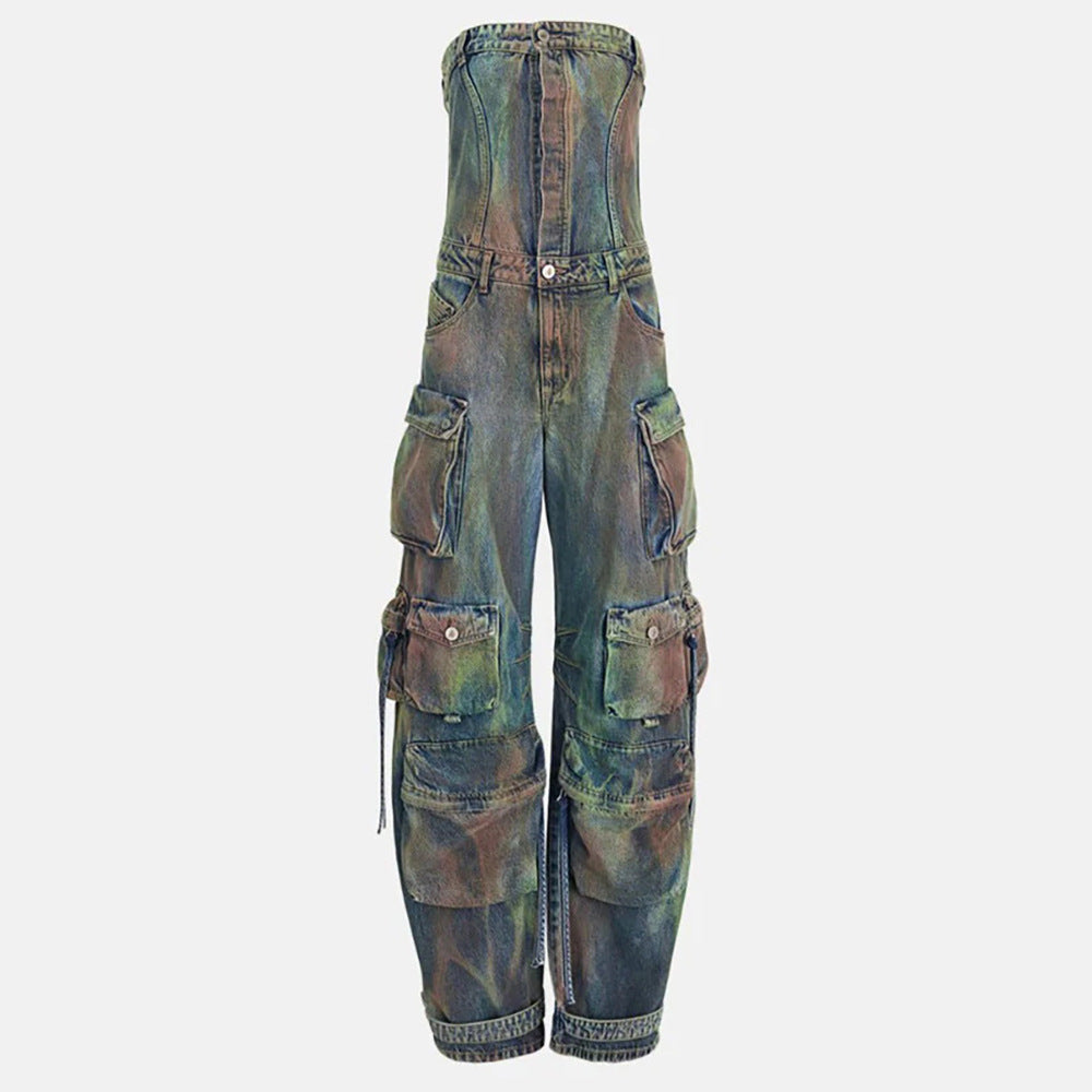 Damen Cargo-Overall mit vielseitigem Taschen-Design und elastischem Bund Stalluxe