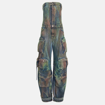 Damen Cargo-Overall mit vielseitigem Taschen-Design und elastischem Bund Stalluxe