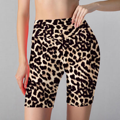 Damen Sportliche Hochbund-Radlerhose mit glänzendem Finish Stalluxe