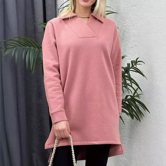 Women's Casual Longline Tunic Sweatshirt Stalluxe