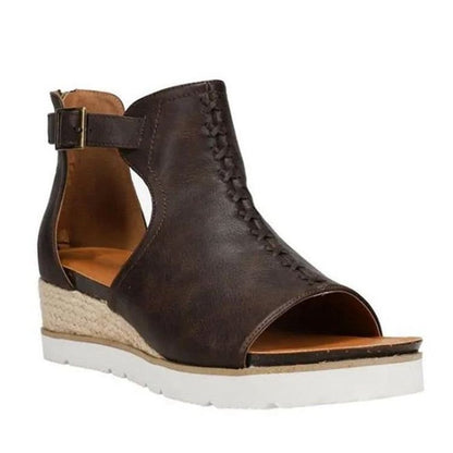 Damen Schnürsandalen mit Keilabsatz Stalluxe