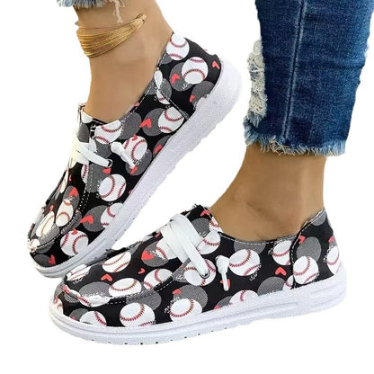 Damen Sneaker mit Football-Motiv Stalluxe
