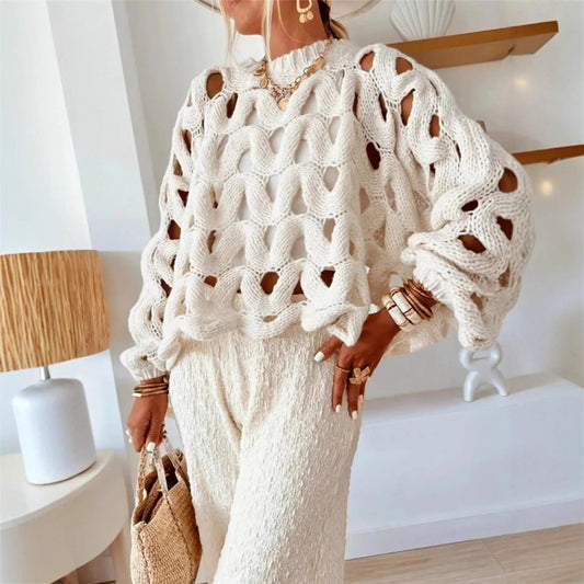 Damen luftiger Strickpullover Stalluxe