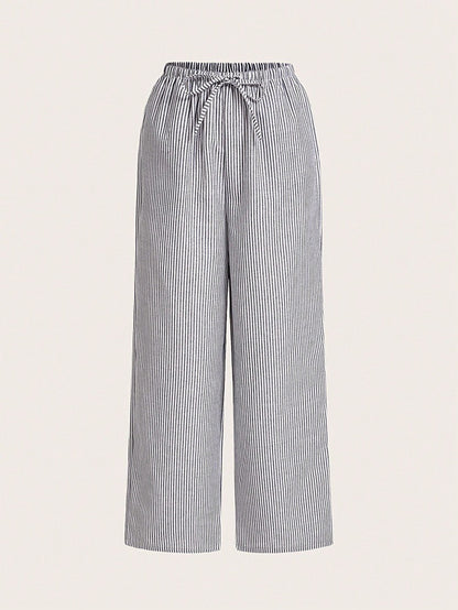 Damen lässige Sommerhose mit seitlichen Taschen und elastischem Bund Stalluxe