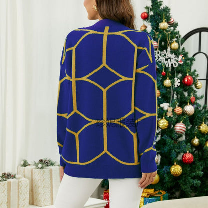 Damen Kuschelige Strickjacke mit geometrischem Muster Stalluxe