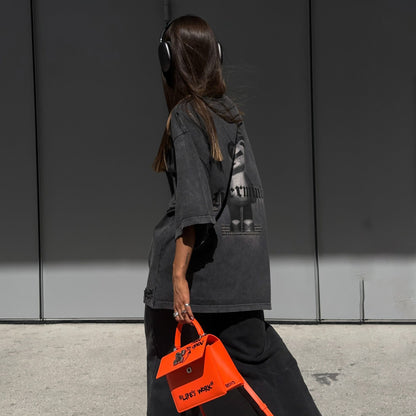 Damen Oversized T-Shirt mit kreativen Grafiken und lässigem Schnitt Stalluxe