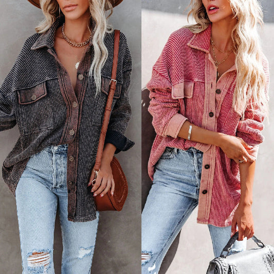 Damen Overshirt mit zwei Brusttaschen und lässiger Passform Stalluxe
