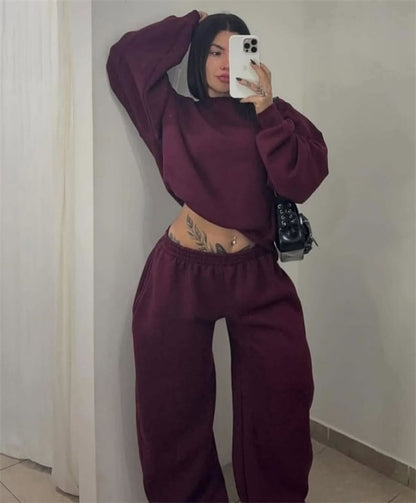 Damen lässiger Sweatsuit aus hochwertigem Baumwollmix Stalluxe