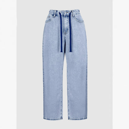 Damen Weite Jeanshose mit elastischem Bund Stalluxe
