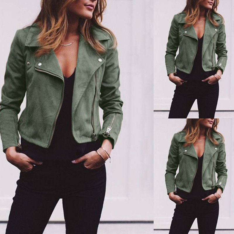 Damen Bikerjacke aus hochwertigem Material mit stylischem Reißverschluss Stalluxe