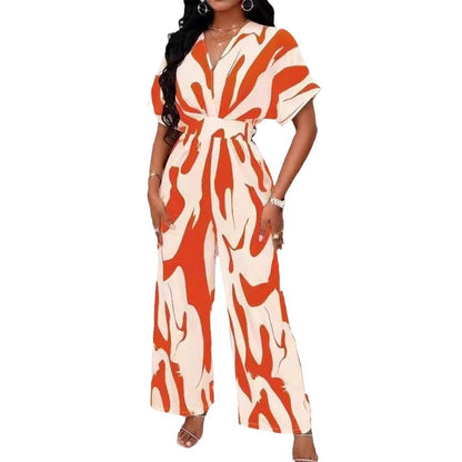 Damen Eleganter Jumpsuit mit weit geschnittenem Bein und raffiniertem Design Stalluxe