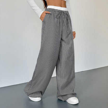 Damen Schneiderhose mit weitem Bein und elastischem Bund Stalluxe