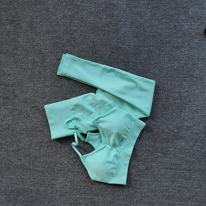 Damen Sportliches Crop Top- und Leggings-Set mit atmungsaktivem Material Stalluxe