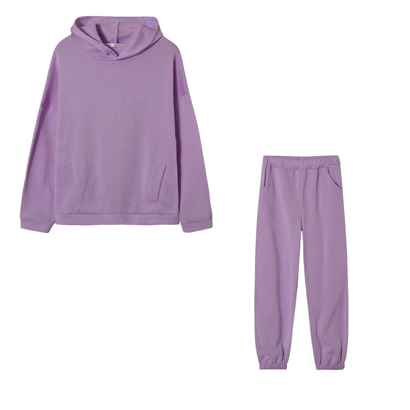 Damen bequeme Hoodie- und Jogginghose-Kombination Stalluxe