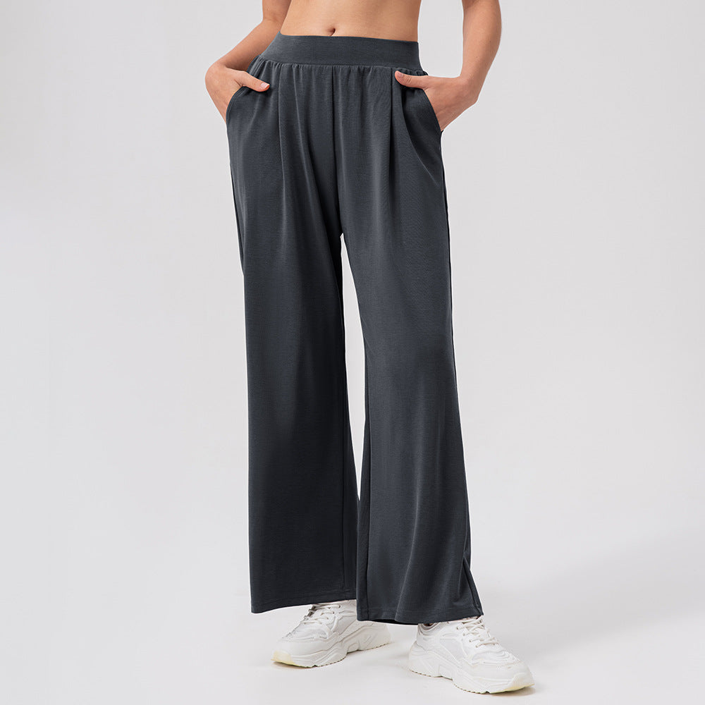 Damen Bequeme, weite Sporthose mit seitlichen Taschen Stalluxe