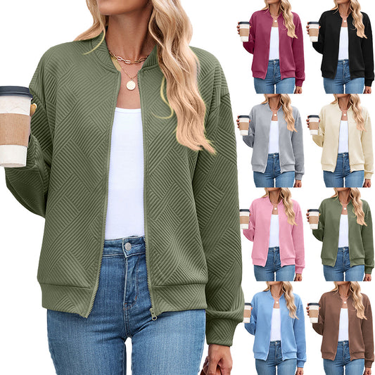 Damen Sportliche Bomberjacke mit strukturiertem Design Stalluxe