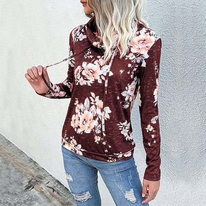 Damen gemütlicher Hoodie mit floralem Design und lässigem Schnitt Stalluxe