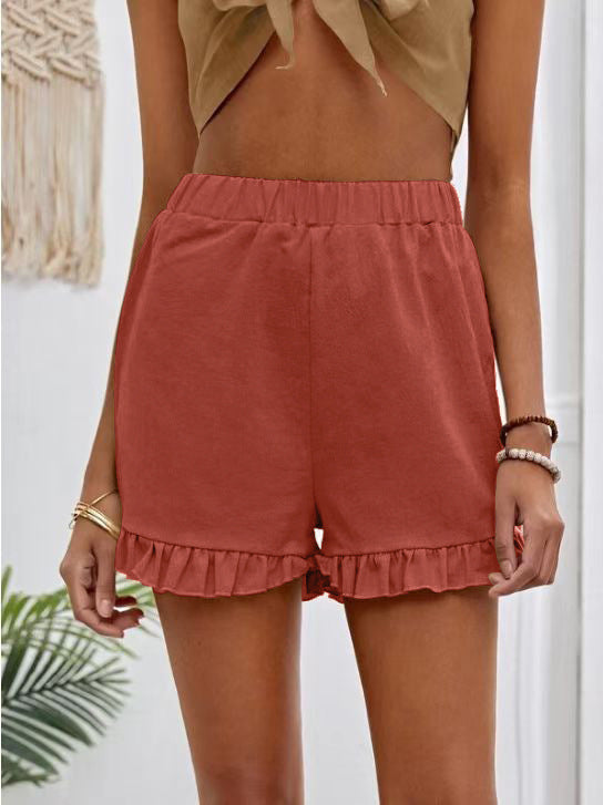 Damen Shorts mit Rüschensaum zum Hineinschlüpfen Stalluxe