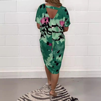 Damen Midikleid mit modernem Animal-Print und weichem Stretchmaterial Stalluxe