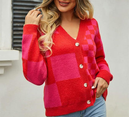 Damen Gemusterte Strickjacke Stalluxe