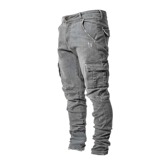 Herren Cargo-Jeans mit modischen Seitentaschen und lässigem Schnitt Stalluxe