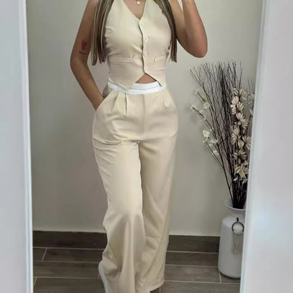 Damen Zweiteiliges Set mit tailliertem Blazer und schicker Hose Stalluxe