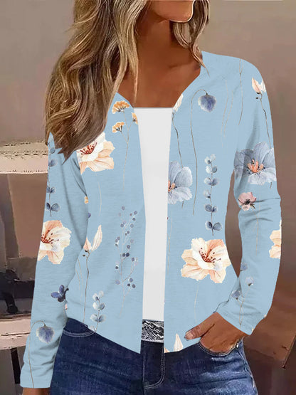 Damen Langarm-Cardigan mit floralen Mustern Stalluxe
