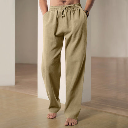 Herren bequeme Freizeithose mit verstellbarem Bund und atmungsaktivem Material Stalluxe