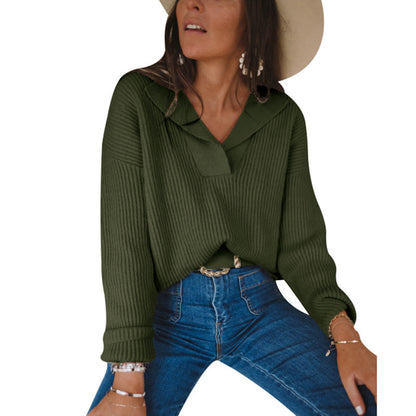 Damen Strickpullover mit elastischem Halsausschnitt und lässigem Schnitt Stalluxe