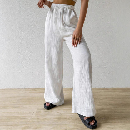 Damen Leichte und elegante weit geschnittene Hose Stalluxe