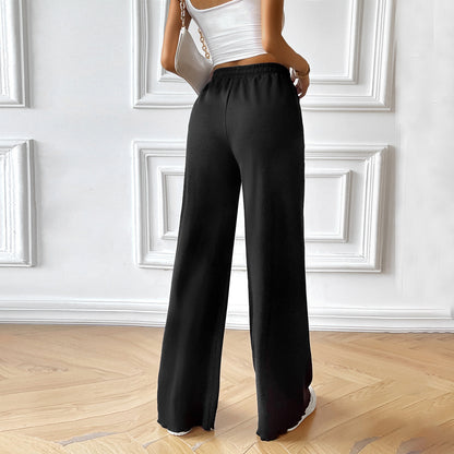 Damen Lässige Freizeithose mit hohem Bund und elastischem Taillenbund Stalluxe