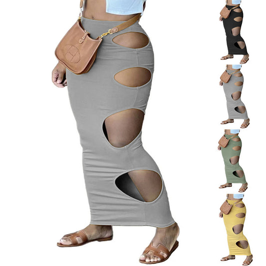 Damen Maxirock mit innovativem Cut-Out-Design und figurbetontem Schnitt Stalluxe