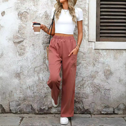 Damen Komfortable weite Stoffhose Stalluxe