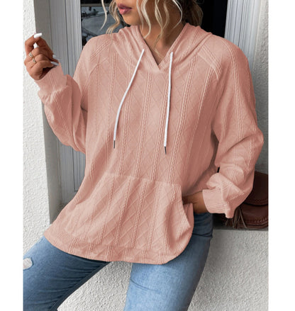 Women's Cozy Textured Pullover Hoodie Stalluxe