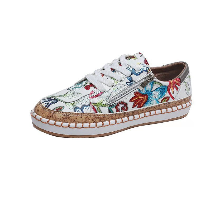 Damen Sportliche Sneakers mit buntem Stoffdesign und elastischer Sohle Stalluxe