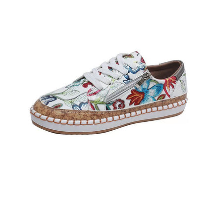 Damen Sportliche Sneakers mit buntem Stoffdesign und elastischer Sohle Stalluxe